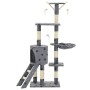 Rascador para gatos con poste de sisal 138 cm huellas gris de vidaXL, Mobiliario para gatos - Ref: Foro24-170579, Precio: 73,...