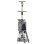 Rascador para gatos con poste de sisal 138 cm huellas gris de vidaXL, Mobiliario para gatos - Ref: Foro24-170579, Precio: 73,...