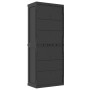 Armario de almacenaje exterior PP gris y negro 65x37x165 cm de , Taquillas y armarios de almacenamiento - Ref: Foro24-364200,...