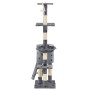 Rascador para gatos con poste de sisal 138 cm huellas gris de vidaXL, Mobiliario para gatos - Ref: Foro24-170579, Precio: 73,...
