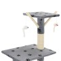 Rascador para gatos con poste de sisal 138 cm huellas gris de vidaXL, Mobiliario para gatos - Ref: Foro24-170579, Precio: 73,...
