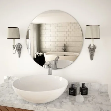Espejo de pared redondo vidrio 60 cm de vidaXL, Espejos - Ref: Foro24-245704, Precio: 39,68 €, Descuento: %