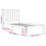 Estructura de cama madera maciza de pino 100x200 cm de , Camas y somieres - Ref: Foro24-3103833, Precio: 94,56 €, Descuento: %