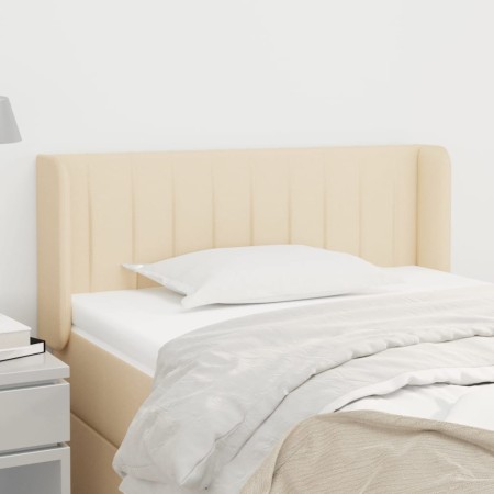 Cabecero de tela color crema 83x16x78/88 cm de , Cabeceros y pies de cama - Ref: Foro24-3118985, Precio: 43,58 €, Descuento: %