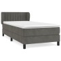 Cama box spring con colchón terciopelo gris oscuro 90x200 cm de , Camas y somieres - Ref: Foro24-3127590, Precio: 303,11 €, D...