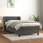 Cama box spring con colchón terciopelo gris oscuro 90x190 cm de , Camas y somieres - Ref: Foro24-3127584, Precio: 300,83 €, D...