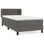 Cama box spring con colchón terciopelo gris oscuro 90x190 cm de , Camas y somieres - Ref: Foro24-3127584, Precio: 300,83 €, D...