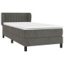 Cama box spring con colchón terciopelo gris oscuro 90x190 cm de , Camas y somieres - Ref: Foro24-3127584, Precio: 300,83 €, D...