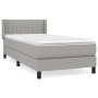 Cama box spring con colchón tela gris claro 90x190 cm de , Camas y somieres - Ref: Foro24-3129833, Precio: 310,46 €, Descuent...