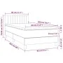Boxspringbettmatratze und LED-Leuchten dunkelgrauer Stoff 80x200 cm von , Betten und Lattenroste - Ref: Foro24-3133270, Preis...