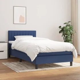 Boxspringbett mit blauer Stoffmatratze 80x200 cm von , Betten und Lattenroste - Ref: Foro24-3140175, Preis: 288,96 €, Rabatt: %
