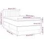 Box spring bed with light gray fabric mattress 90x190 cm by , Beds and slatted bases - Ref: Foro24-3140177, Price: 279,75 €, ...