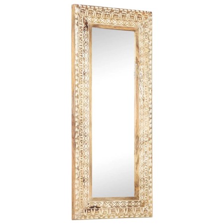 Espejo tallado a mano madera maciza de mango 110x50x2,6 cm de , Espejos - Ref: Foro24-321646, Precio: 131,43 €, Descuento: %