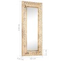Espejo tallado a mano madera maciza de mango 110x50x2,6 cm de , Espejos - Ref: Foro24-321646, Precio: 131,43 €, Descuento: %