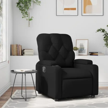 Sillón reclinable de cuero sintético negro de , Sillones - Ref: Foro24-372503, Precio: 203,93 €, Descuento: %