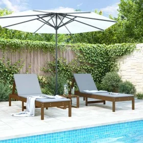 Liegen mit Tisch, 2 Stück, massives honigbraunes Kiefernholz von , Liegen - Ref: Foro24-3157682, Preis: 239,62 €, Rabatt: %