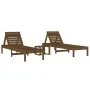 Loungers with table 2 pcs solid honey brown pine wood by , Loungers - Ref: Foro24-3157682, Price: 239,62 €, Discount: %