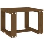 Tumbonas con mesa 2 uds madera maciza de pino marrón miel de , Tumbonas - Ref: Foro24-3157682, Precio: 242,71 €, Descuento: %