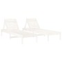 Tumbonas con mesa 2 uds madera maciza de pino blanco de , Tumbonas - Ref: Foro24-3157680, Precio: 248,22 €, Descuento: %