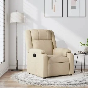 Sillón reclinable de tela crema de , Sillones - Ref: Foro24-373545, Precio: 220,16 €, Descuento: %