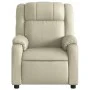 Sillón reclinable de masaje cuero sintético crema de , Sillones - Ref: Foro24-373530, Precio: 288,71 €, Descuento: %