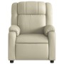 Sillón reclinable de masaje cuero sintético crema de , Sillones - Ref: Foro24-373530, Precio: 293,88 €, Descuento: %