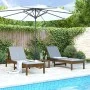 Loungers 2 units solid brown pine wood 199.5x60x74 cm by , Loungers - Ref: Foro24-825072, Price: 158,51 €, Discount: %