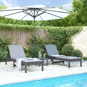 Loungers 2 units solid gray pine wood 199.5x60x74 cm by , Loungers - Ref: Foro24-825070, Price: 158,58 €, Discount: %
