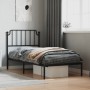 Estructura de cama con cabecero metal negro 90x200 cm de , Camas y somieres - Ref: Foro24-373880, Precio: 70,91 €, Descuento: %