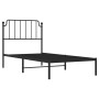 Estructura de cama con cabecero metal negro 90x200 cm de , Camas y somieres - Ref: Foro24-373880, Precio: 70,91 €, Descuento: %