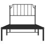 Estructura de cama con cabecero metal negro 90x200 cm de , Camas y somieres - Ref: Foro24-373880, Precio: 70,91 €, Descuento: %