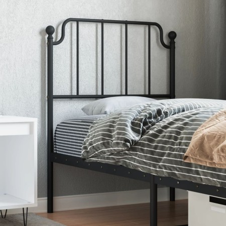Cabecero de metal negro 75 cm de , Cabeceros y pies de cama - Ref: Foro24-373913, Precio: 19,28 €, Descuento: %