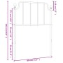 Cabecero de metal negro 75 cm de , Cabeceros y pies de cama - Ref: Foro24-373913, Precio: 19,28 €, Descuento: %