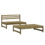 Juego de muebles de jardín 2 pzas madera de pino impregnada de , Sofás modulares de exterior - Ref: Foro24-825729, Precio: 13...