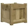 Jardinera madera maciza de pino impregnada 31x31x31 cm de , Maceteros y jardineras - Ref: Foro24-837402, Precio: 29,10 €, Des...