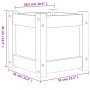 Jardinera madera maciza de pino impregnada 31x31x31 cm de , Maceteros y jardineras - Ref: Foro24-837402, Precio: 29,42 €, Des...