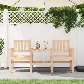 Gartenbank mit 2-Sitzer-Tisch aus massivem Kiefernholz von , Gartenbänke - Ref: Foro24-825149, Preis: 133,85 €, Rabatt: %