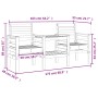 Banco de jardín con mesa 2 plazas madera maciza abeto Douglas de , Bancos de jardín - Ref: Foro24-825161, Precio: 146,22 €, D...