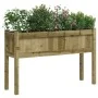 Jardinera con patas madera de pino impregnada 110x31x70 cm de , Maceteros y jardineras - Ref: Foro24-837572, Precio: 69,09 €,...
