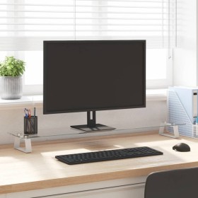 Soporte de monitor vidrio templado y metal blanco 100x20x8 cm de , Bases y elevadores para ordenadores - Ref: Foro24-374218, ...