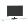 Soporte de monitor vidrio templado y metal blanco 100x20x8 cm de , Bases y elevadores para ordenadores - Ref: Foro24-374218, ...