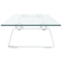 Soporte de monitor vidrio templado y metal blanco 100x20x8 cm de , Bases y elevadores para ordenadores - Ref: Foro24-374218, ...