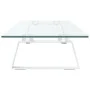 Soporte de monitor vidrio templado y metal blanco 100x20x8 cm de , Bases y elevadores para ordenadores - Ref: Foro24-374218, ...