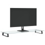Soporte de monitor vidrio templado y metal negro 100x35x8 cm de , Bases y elevadores para ordenadores - Ref: Foro24-374230, P...