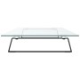Soporte de monitor vidrio templado y metal negro 100x35x8 cm de , Bases y elevadores para ordenadores - Ref: Foro24-374230, P...