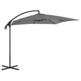 Sombrilla voladiza con palo de acero 250x250 cm antracita de vidaXL, Sombrillas - Ref: Foro24-44879, Precio: 153,90 €, Descue...