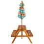 Mesa de pícnic infantil y sombrilla acacia maciza 79x90x60 cm de vidaXL, Mesas de jardín - Ref: Foro24-43990, Precio: 137,76 ...