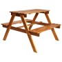 Mesa de pícnic infantil y sombrilla acacia maciza 79x90x60 cm de vidaXL, Mesas de jardín - Ref: Foro24-43990, Precio: 137,76 ...