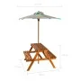 Mesa de pícnic infantil y sombrilla acacia maciza 79x90x60 cm de vidaXL, Mesas de jardín - Ref: Foro24-43990, Precio: 134,84 ...