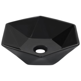 Lavabo 41x36,5x12 cm cerámica negro de vidaXL, Lavabos - Ref: Foro24-143914, Precio: 63,71 €, Descuento: %